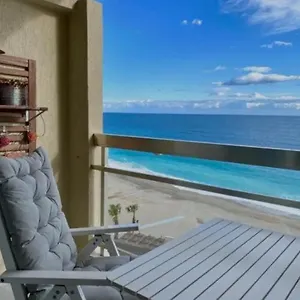 Fantástico Estudio En 1a Línea De Playa Con Piscina Apartamento